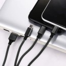 KABEL USB 3W1 SOMOSTEL CZARNY 1.2M POWERLINE SMS-BW03