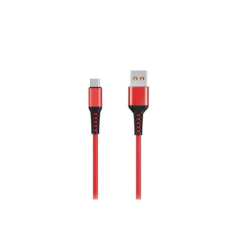 KABEL USB WZMACNIANY MICRO DENMEN CZERWONY 1M D02V