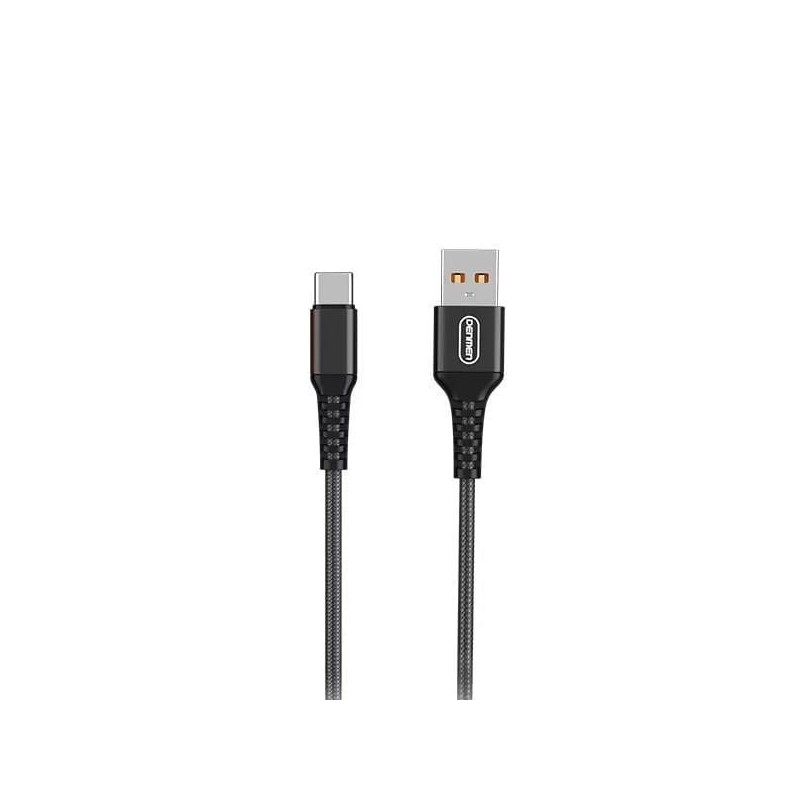 KABEL USB WZMACNIANY TYP-C DENMEN CZARNY 1M D02T