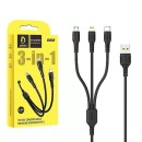 KABEL USB 3W1 DENMEN CZARNY 1M D05E