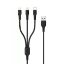 KABEL USB 3W1 DENMEN CZARNY 1M D05E
