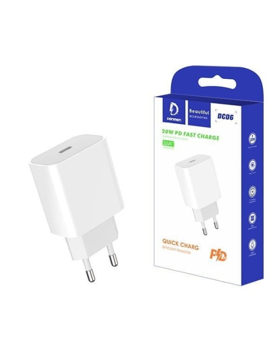 ŁADOWARKA SIECIOWA 3,6A 20W DENMEN 3600mAh DC06