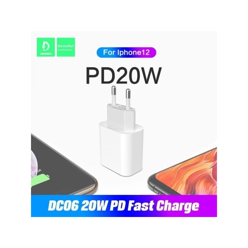 ŁADOWARKA SIECIOWA 3,6A 20W DENMEN 3600mAh DC06