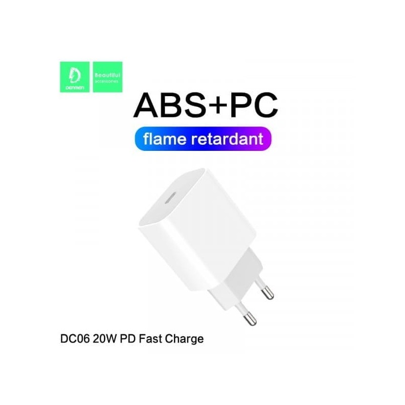 ŁADOWARKA SIECIOWA 3,6A 20W DENMEN 3600mAh DC06