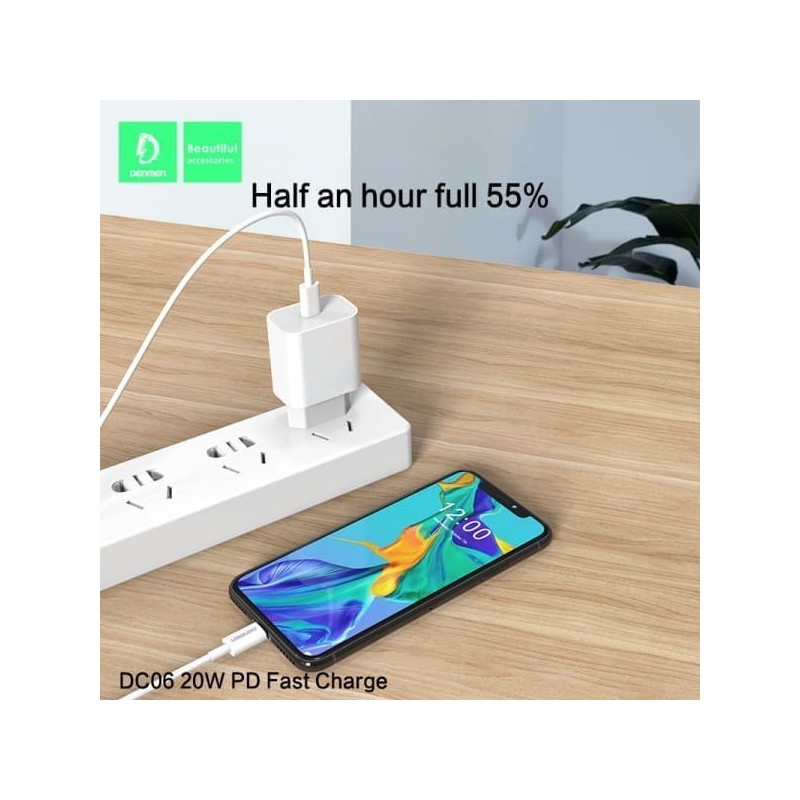 ŁADOWARKA SIECIOWA 3,6A 20W DENMEN 3600mAh DC06