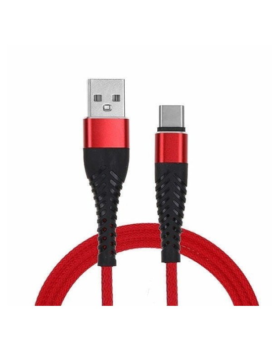 KABEL TYP-C QC 3.0 CZERWONY 3M FAST CHARGING