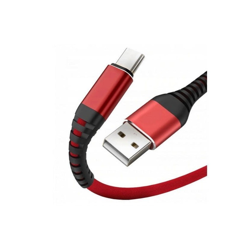 KABEL TYP-C QC 3.0 CZERWONY 3M FAST CHARGING