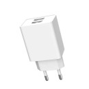 ŁADOWARKA SIECIOWA 2.1A 10W BIAŁA DENMEN 2xUSB