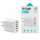 ŁADOWARKA SIECIOWA 5A BIAŁA 4XUSB 1XPD 18W