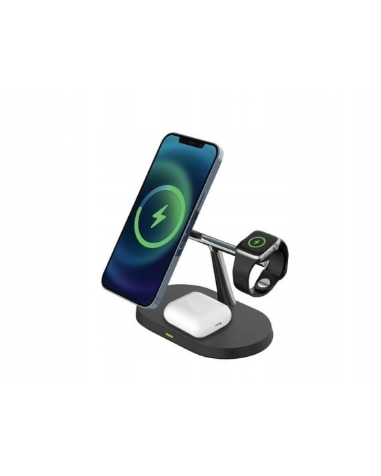 Indukcyjna stacja ładująca 3w1 do iPhone Czarna