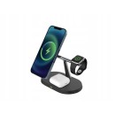 Indukcyjna stacja ładująca 3w1 do iPhone Czarna