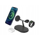 Indukcyjna stacja ładująca 3w1 do iPhone Czarna