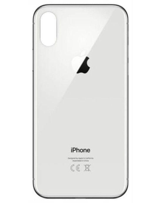 Klapka Plecki Tył iPhone X White Duże oczko