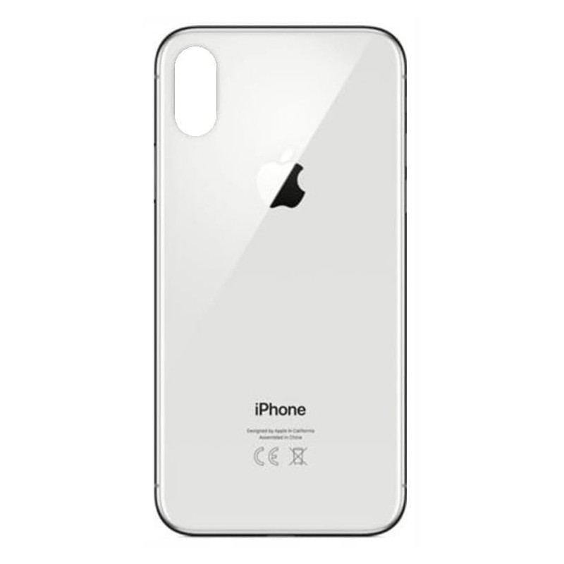 Klapka Plecki Tył iPhone X White Duże oczko