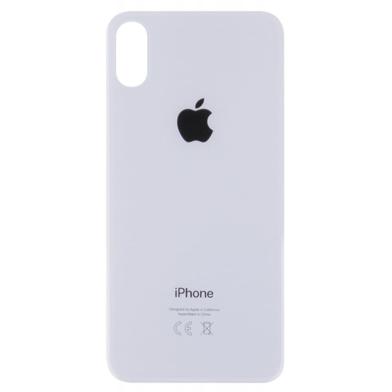 Klapka Plecki Tył iPhone XS White Duże oczko