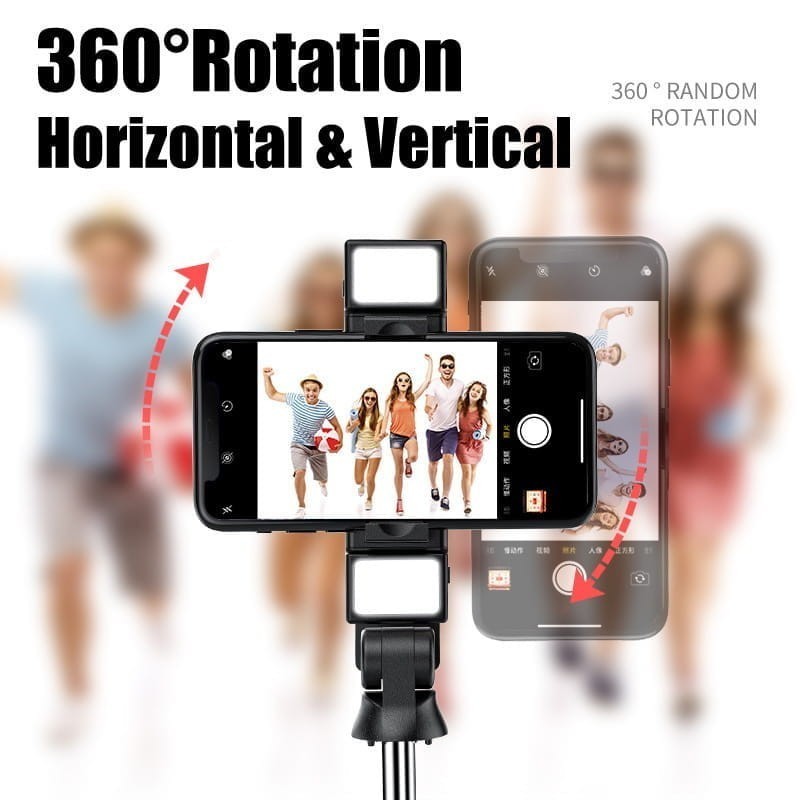 Statyw Selfie stick Tripod K12D z LED+ Pilot