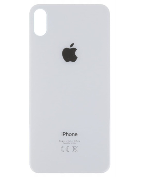 Klapka Plecki Tył iPhone XS Max Silver Duże oczko