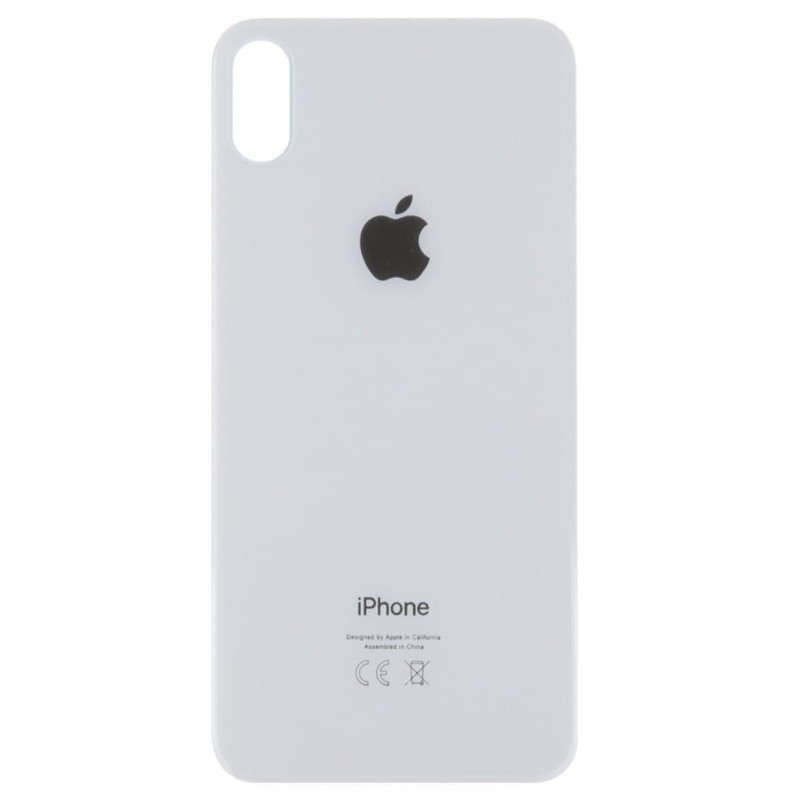 Klapka Plecki Tył iPhone XS Max Silver Duże oczko