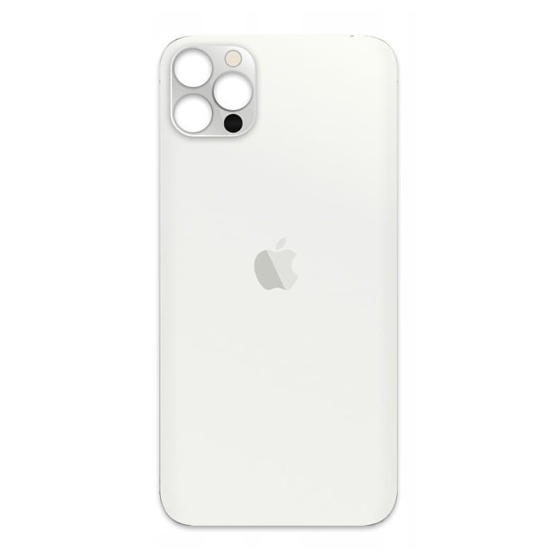 Klapka Plecki Tył iPhone 12 Pro Silver Duże oczko