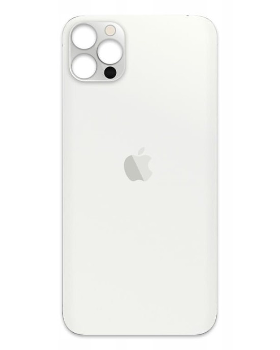 Klapka Plecki Tył iPhone 12 Pro Max Srebrny Duże oczko