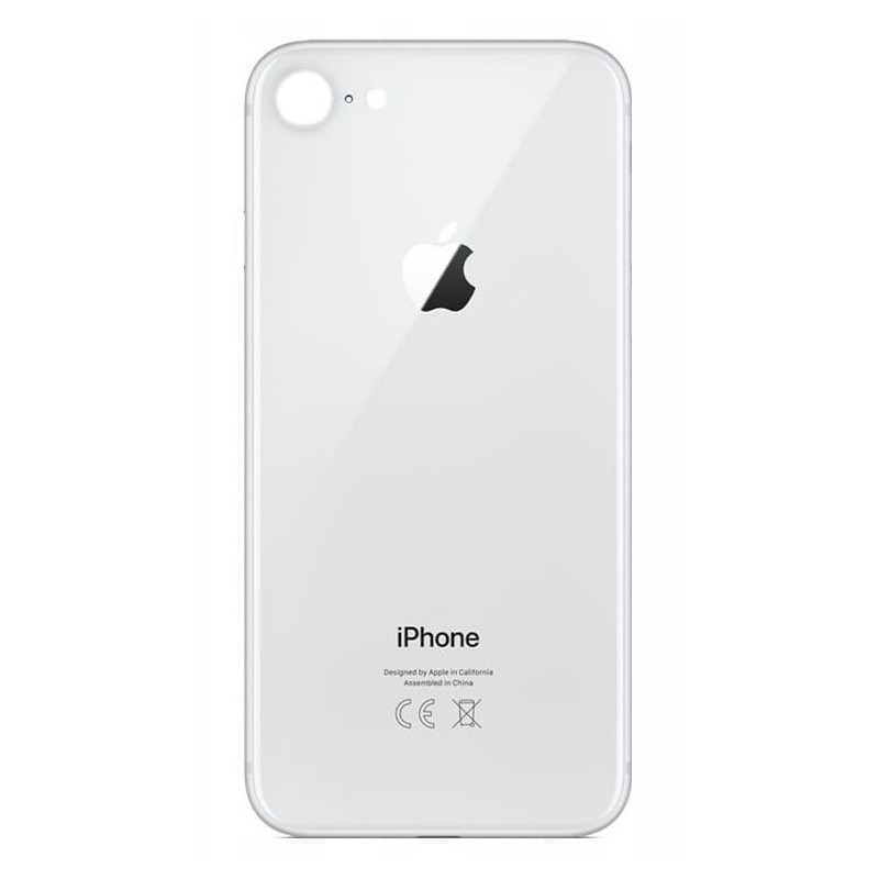 Klapka Plecki Tył iPhone 8 Silver Duże oczko