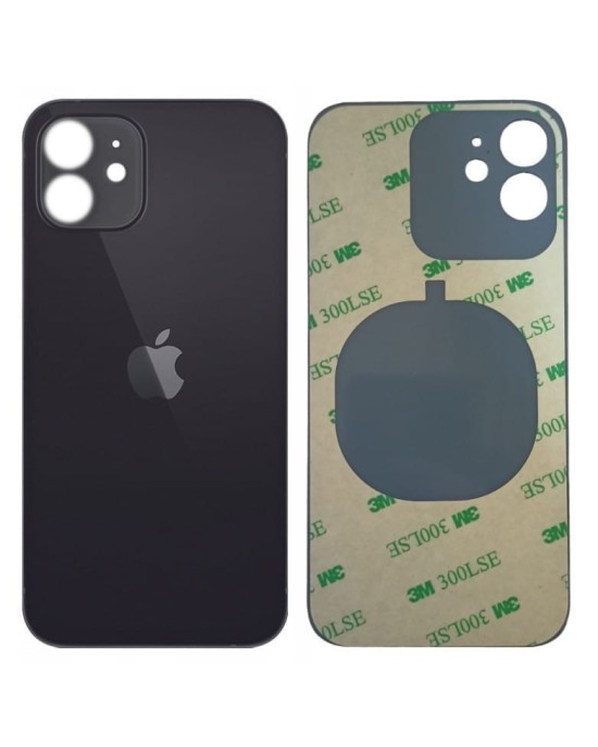 Klapka Plecki Tył iPhone 12 Black Duże oczko HQ