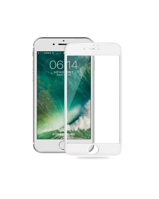 Szkło hartowane Full Cover 9H iPhone 6+ / 6S+ Biały