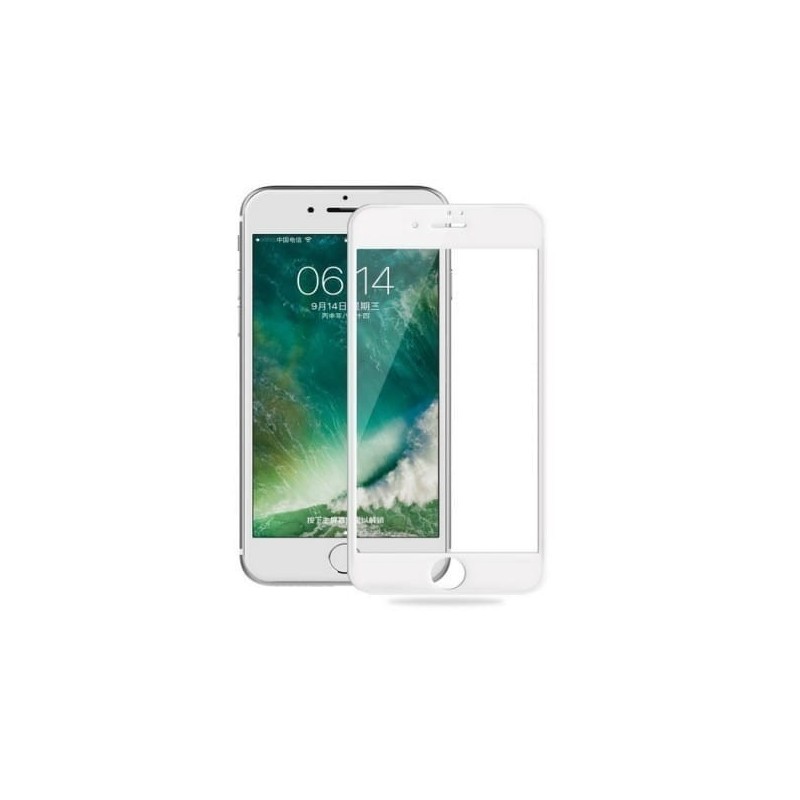 Szkło hartowane Full Cover 9H iPhone 6+ / 6S+ Biały