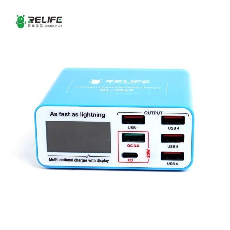 Ładowarka Serwisowa 6xUSB QC 3.0 Relife RL-304P