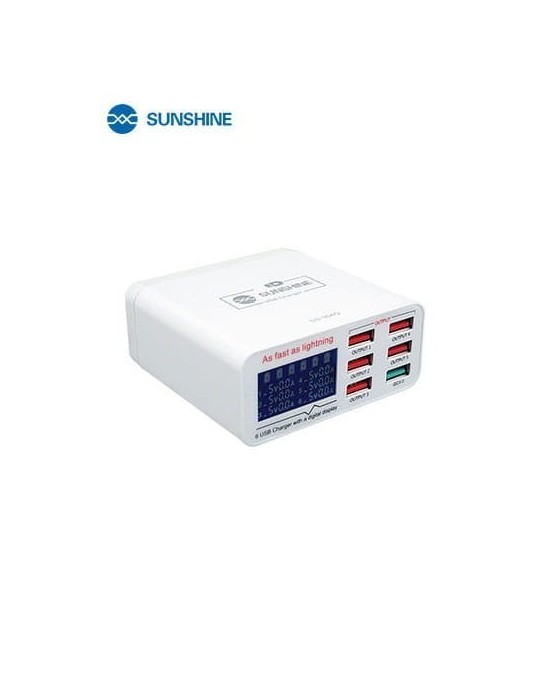 Ładowarka Serwisowa SS-304Q 6xUSB LCD