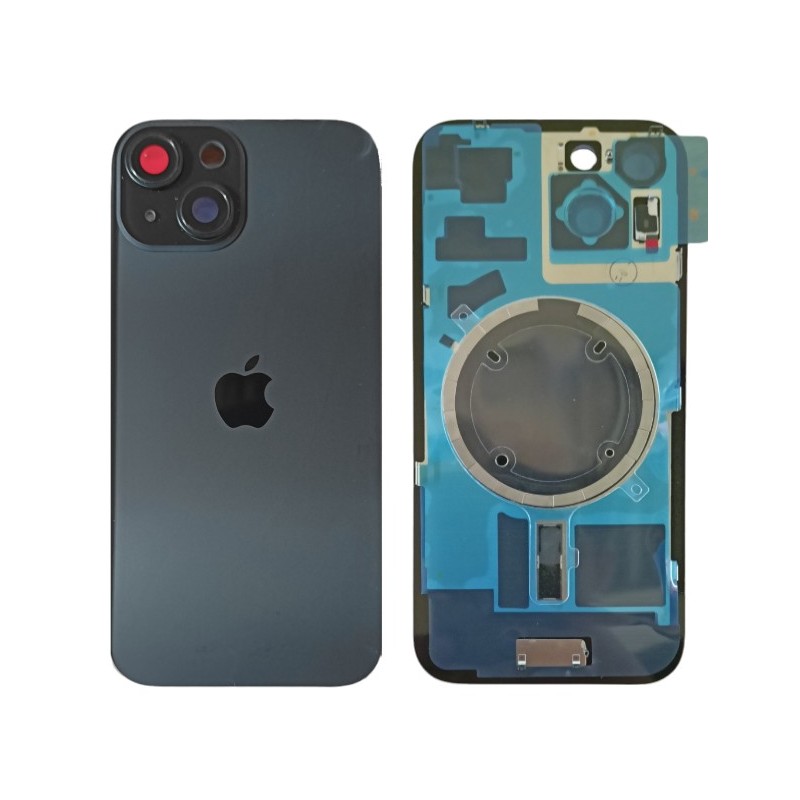 Klapka Plecki Tył iPhone 15 Black z Ramką i Magnesami