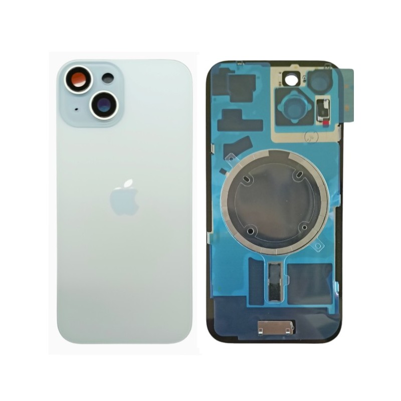 Klapka Plecki Tył iPhone 15 Blue z Ramką i Magnesami MAGSAFE