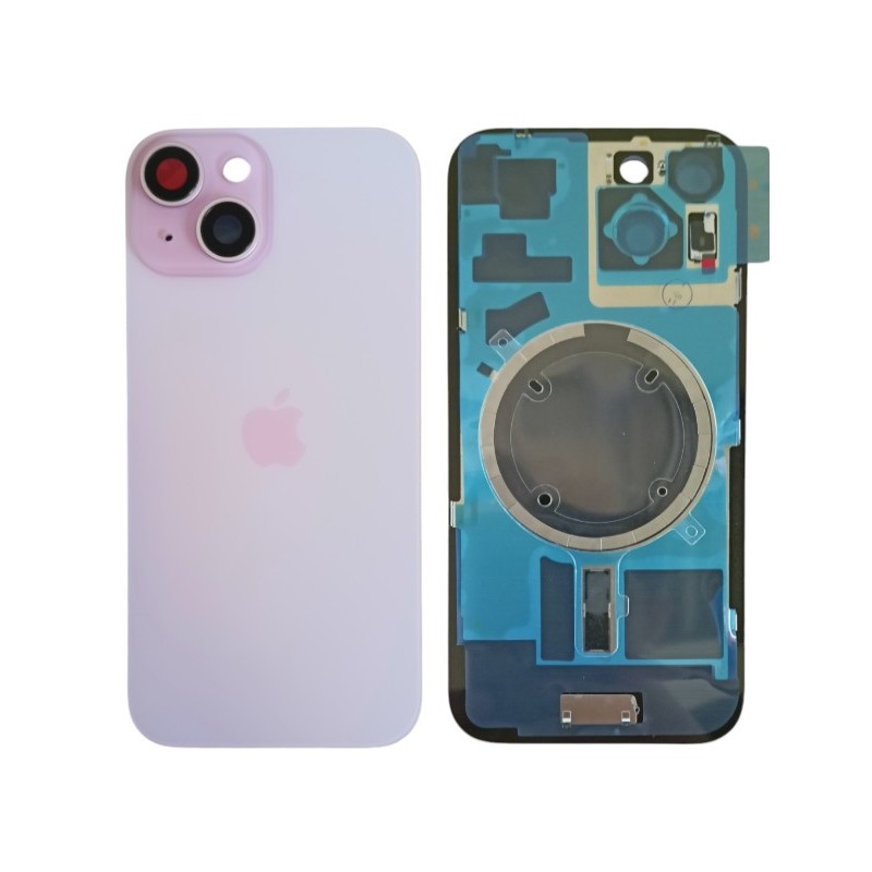 Klapka Plecki Tył iPhone 15 Pink z Ramką i Magnesami MAGSAFE