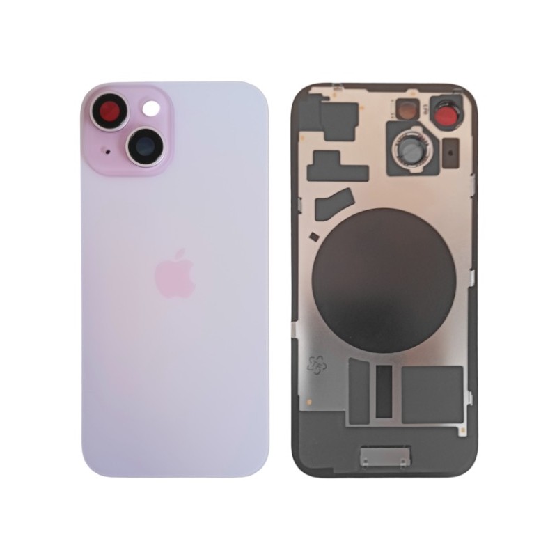 Klapka Plecki Tył iPhone 15 Pink z Ramką i Magnesami MAGSAFE