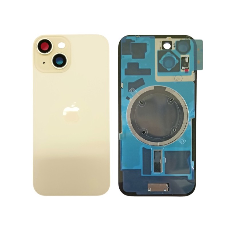 Klapka Plecki Tył iPhone 15 Yellow z Ramką i Magnesami MAGSAFE