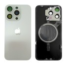 Klapka Plecki Tył iPhone 15 Pro Max Silver z Ramką i Magnesami MAGSAFE