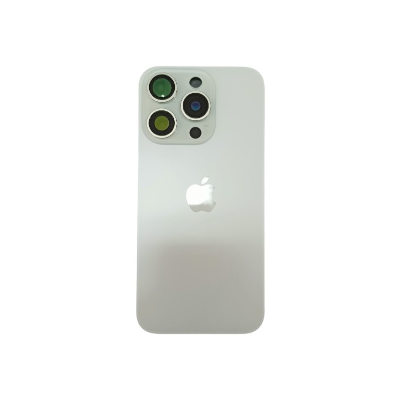 Klapka Plecki Tył iPhone 15 Pro Max Silver z Ramką i Magnesami MAGSAFE