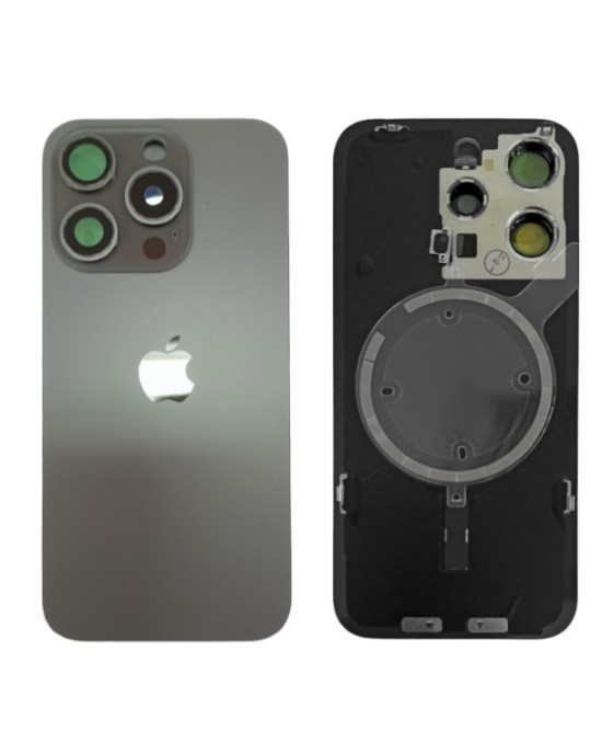 Klapka Plecki Tył iPhone 15 Pro Black z Ramką i Magnesami