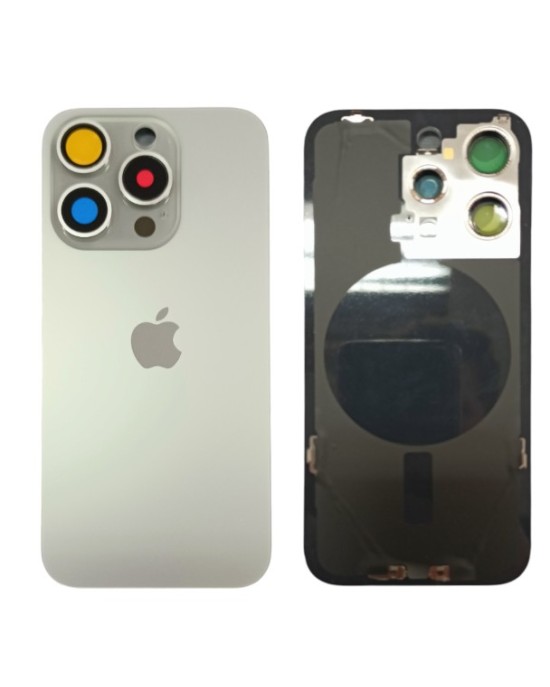 Klapka Plecki Tył iPhone 15 Pro Titanium z Ramką i Magnesami MAGSAFE