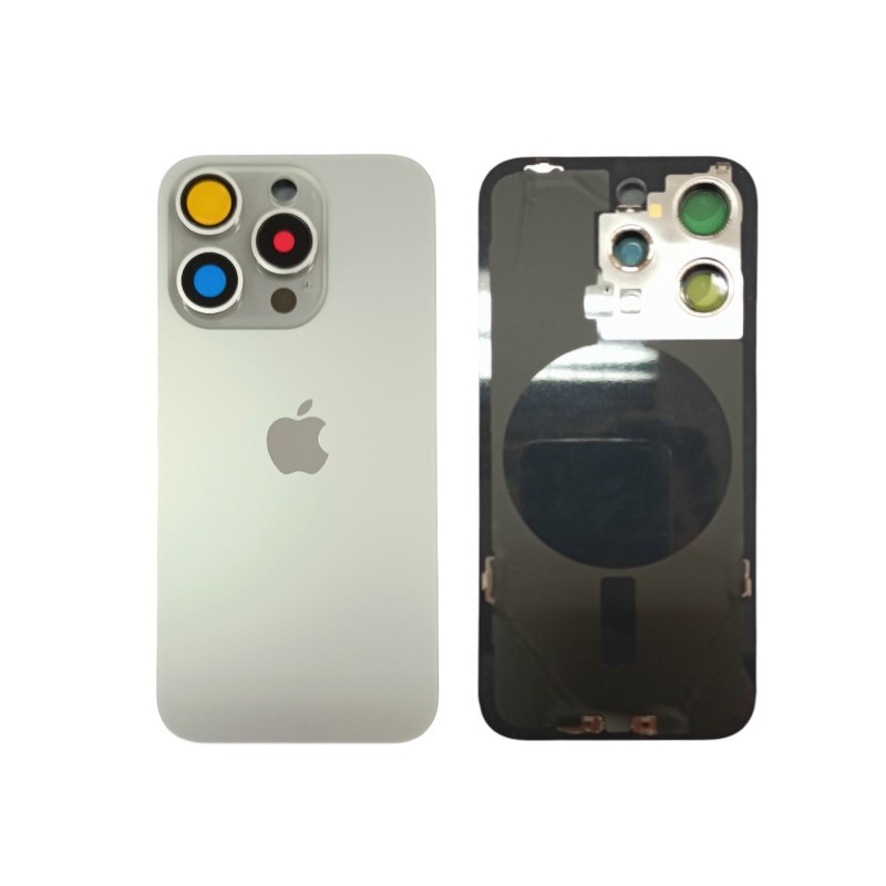 Klapka Plecki Tył iPhone 15 Pro Titanium z Ramką i Magnesami MAGSAFE