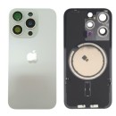 Klapka Plecki Tył iPhone 15 Pro Silver z Ramką i Magnesami MAGSAFE