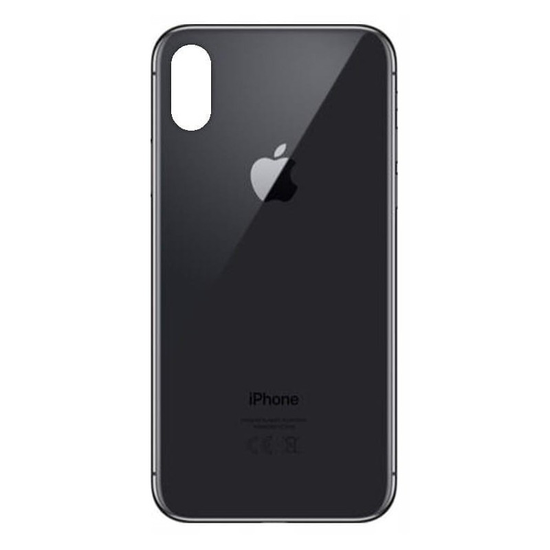 Klapka Plecki Tył iPhone X Black Duże oczko HQ