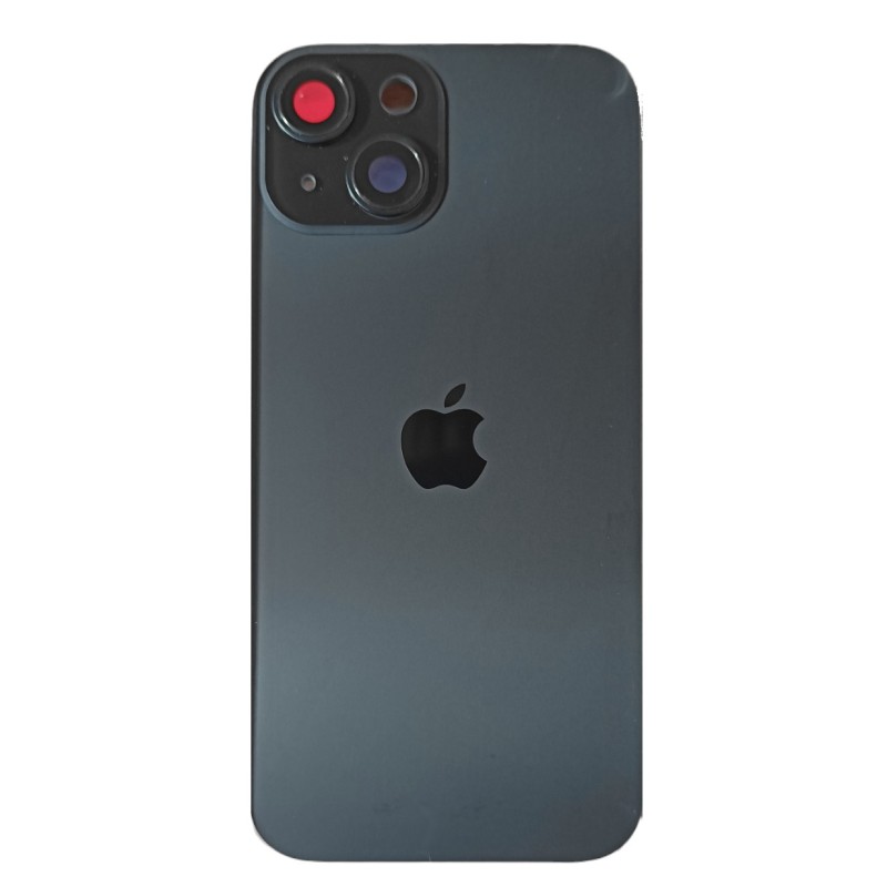 Klapka Jednobryłowa Plecki Tył iPhone 15 Black z Ramką i Magnesami