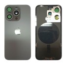 Klapka Jednobryłowa Plecki Tył iPhone 15 Pro Black z Ramką i Magnesami