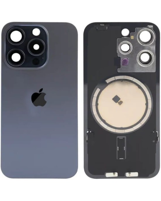 Klapka Plecki Tył iPhone 15 Pro Blue z Ramką i Magnesami HQ