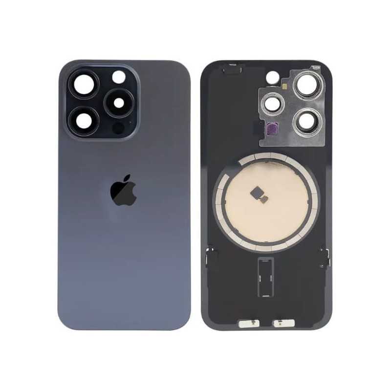 Klapka Plecki Tył iPhone 15 Pro Blue z Ramką i Magnesami HQ