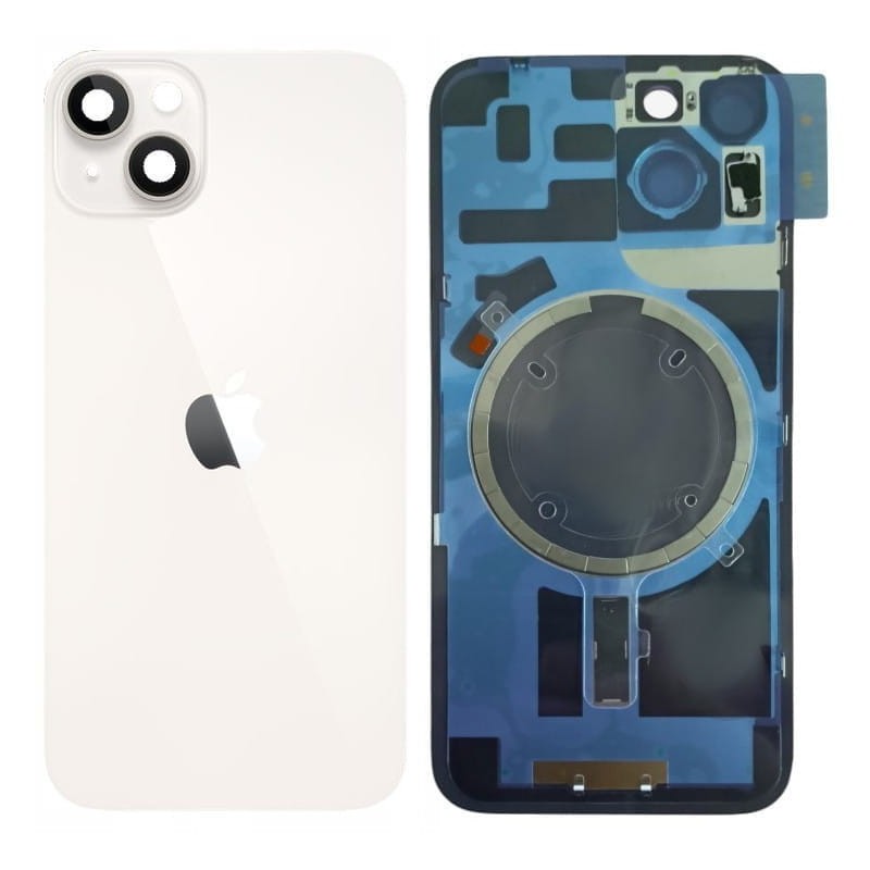 Klapka Jednobryłowa Plecki Tył iPhone 14 Starlight z Ramką i Magnesami MAGSAFE HQ