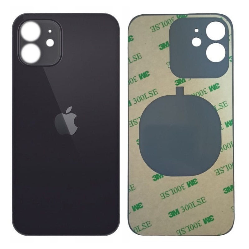 Klapka Jednobryłowa Tył iPhone 12 Mini Black Duże oczko HQ
