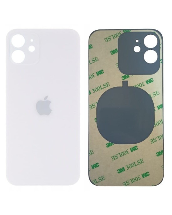 Klapka Jednobryłowa Tył iPhone 12 Mini White Duże oczko HQ