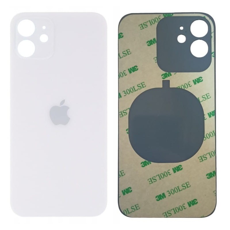 Klapka Jednobryłowa Tył iPhone 12 Mini White Duże oczko HQ